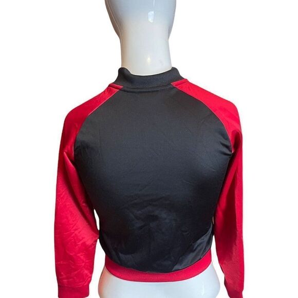 Air Jordan Kids Jacket Long Sleeves Zip Up & Pockets Sz L Black Red - Picture 2 of 6
